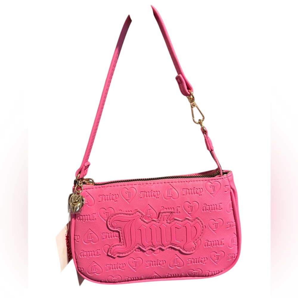 Juicy Couture Bold Pink Mini Wristlet Purse